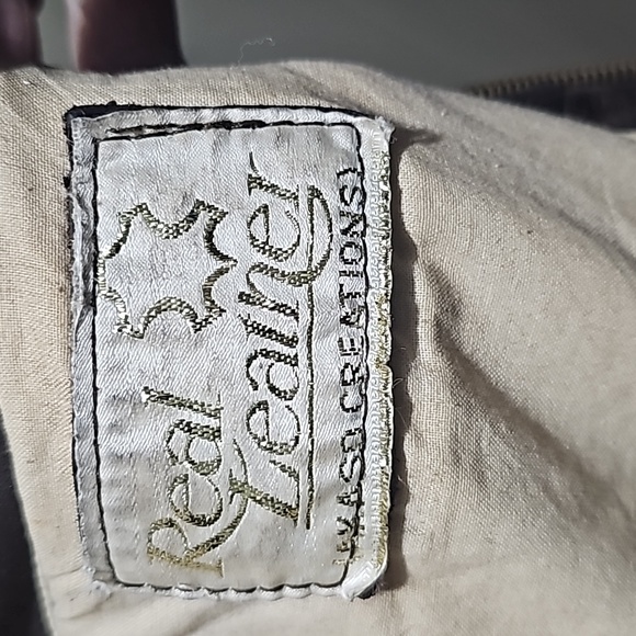 Men's Large vintage  Akaso  Brown Leather Bomber - Picture 5 of 8